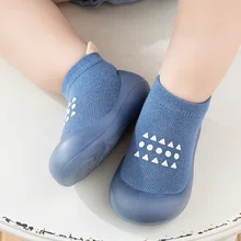 Chaussettes de premiers pas pour bébés, baskets à semelle souple, en coton antidérapant, respirantes, légères, pour filles et garçons