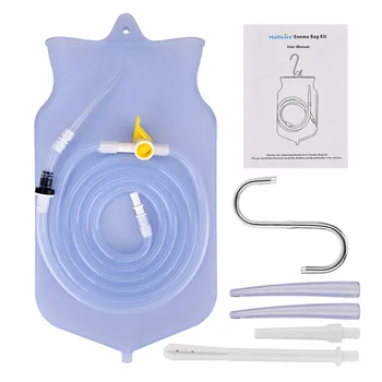 

1pc Enema Bag Reusable Silica Gel Coffee Water Colon Cleansing Enteroclysm Detoxified Bowel Bags Vaginal Washing Enema Kit