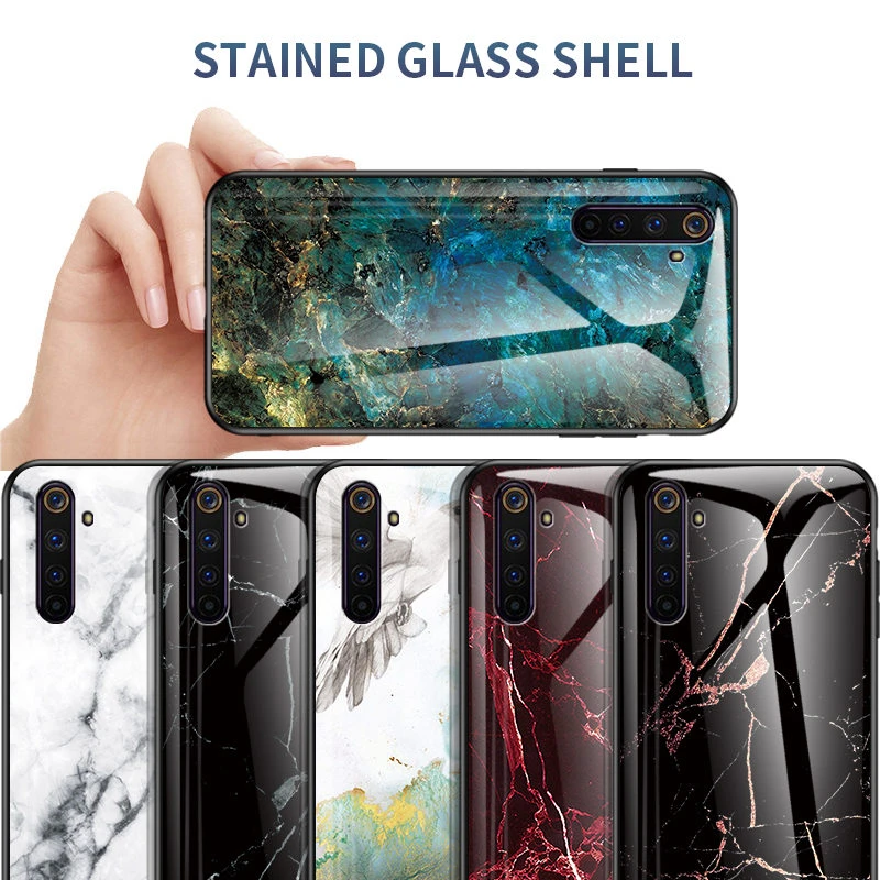 Marbling Tempered Glass Case For Oppo Realme 6 Pro Case Full Protective Back Cover For Oppo Realme 6 Pro Cover Shell Phone Bag Fitted Cases Aliexpress