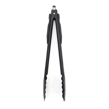 

Black Party Camping Kitchen Tool Baking Accessories Cooking Bread Clip Barbecue Salad Home Food Tongs Stainless Steel Buffet