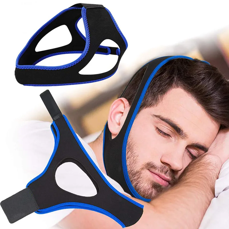 Cinturino Per Il Mento Anti Russare In Neoprene Stop Snore Jaw Belt Russare Stopper Sleep Anti Apnea Cinghie Di Supporto Per Il Mento Strumenti Per Do