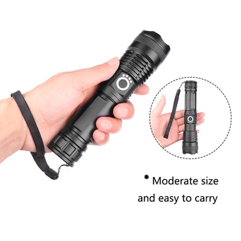 

2019 Hot XHP50 Powerful LED Flashlight USB Zoom Torch XHP50 Aluminum Alloy Flashlight I88 #1
