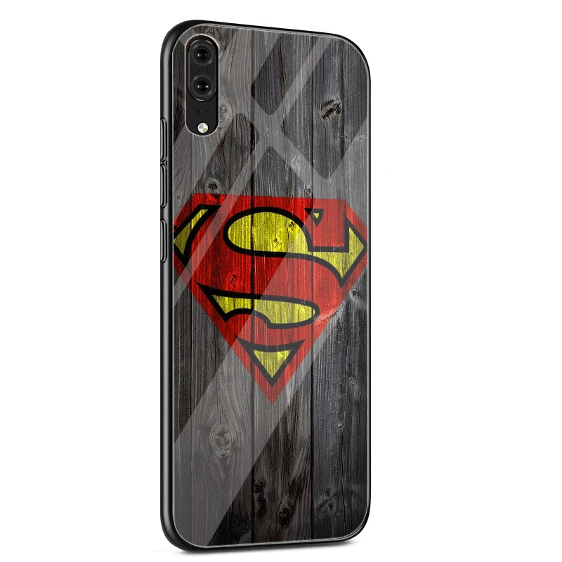 G2 Чехол для мобильного телефона, стекло для huawei P30 P20 P10 Honor 10 8X Y6 Y9 mate 20 Lite Pro P Smart Cover Superman S Logo - Цвет: G2