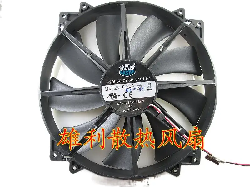 Ciclone 200 20 cm Haf912 Haf922 Chassis Ventilador de Refrigeração Silencioso A2003007cb3mn-f1 Df2003012seln 12v 0.30a