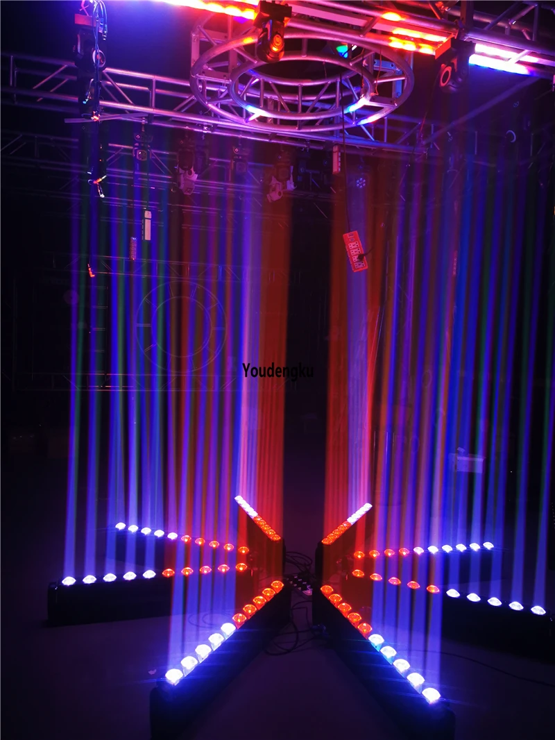 4個ledスイーパーバー移動ビームライト10 × 40ワット4in1 rgbw ledバー 