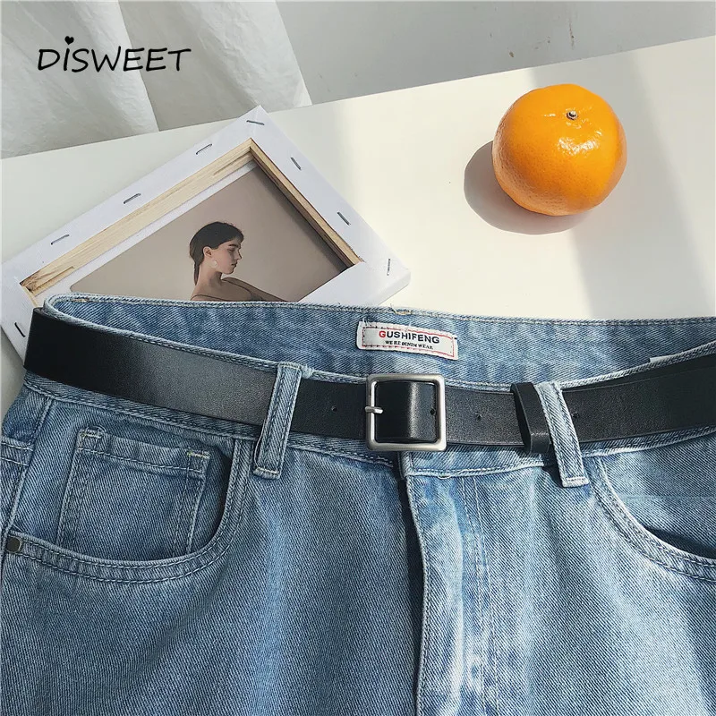 

Fashionable Solid Japanese Word Buckle Belt Belt Men Korean Simple Clothing Man Belt 2022