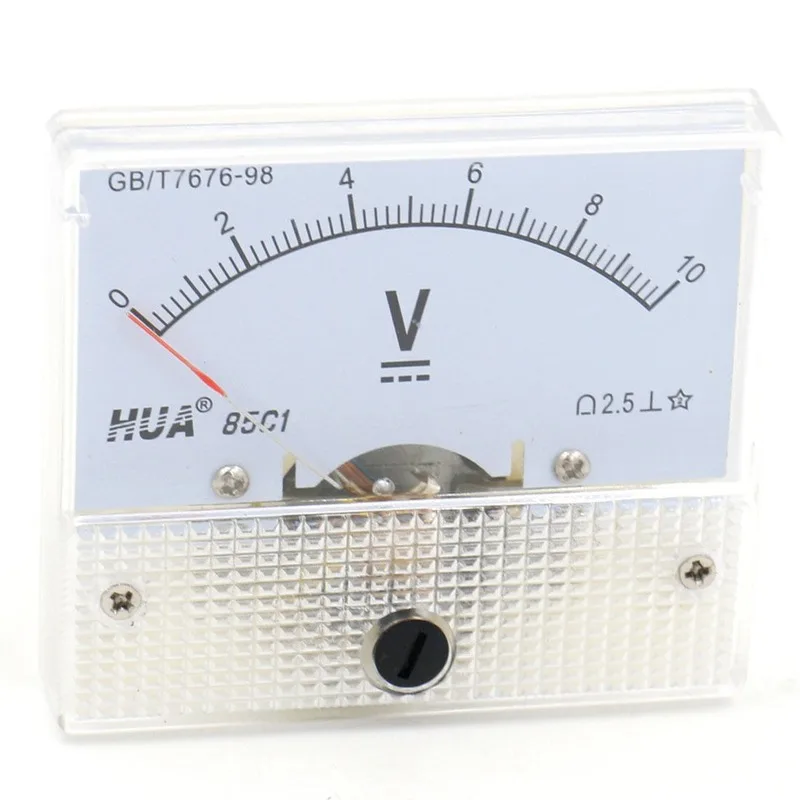 Analog Voltmeter 85c1 Dc 010v Rectangle Analog Volt Panel Meter