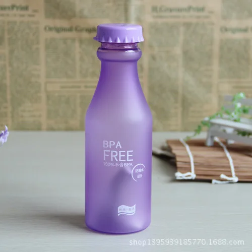 Креативные и портативные скрабы, герметичные, небьющаяся пищевая сода, спортивные бутылки, чашки, пластиковые чашки - Цвет: Фиолетовый