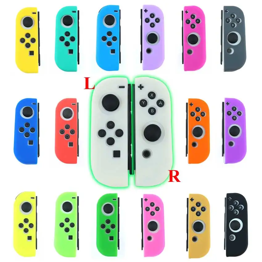 YuXi многоцветный дополнительный силиконовый чехол для Nod Нескользящая защитная кожа для переключателя NS Joy-Con контроллер аксессуар