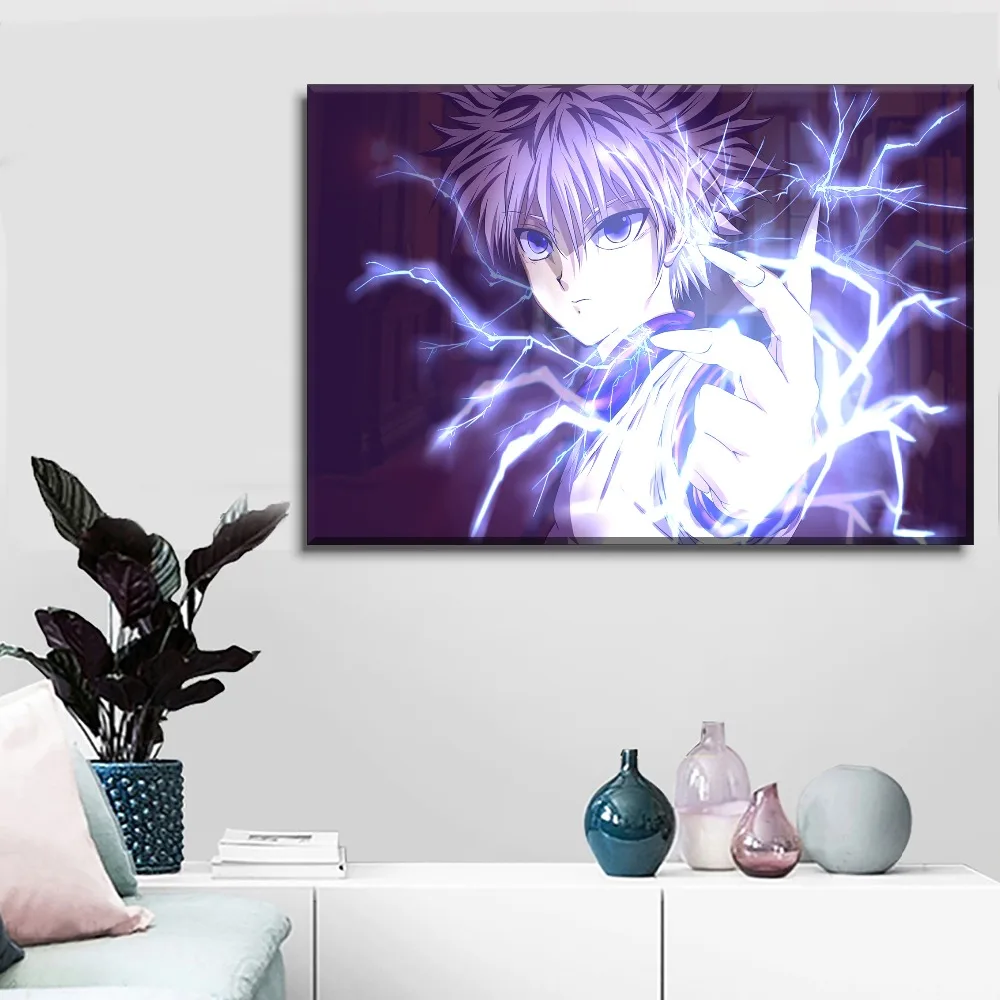 5pcs Posters Anime Hunter x Hunter Killua Zoldyck Poster Wall Art Decor Canvas HD Printed Paintings For Living Home Decoration (4)