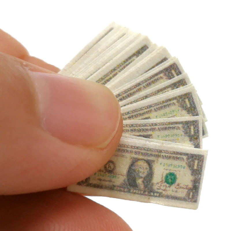 1/12 масштаб миниатюрные Play Money-US$100 Банкноты(одна упаковка
