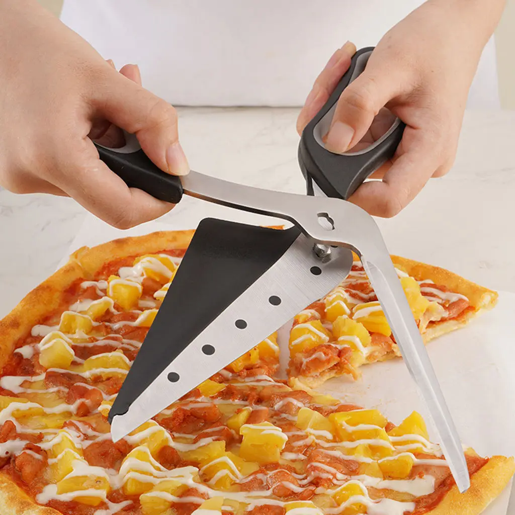 2 in 1 Pizza Shovel Scissors Durable Baking Tool Waterproof Portable Removable Cutter Pizza Shovel Kitchen Tool pizza cutter pizza peel