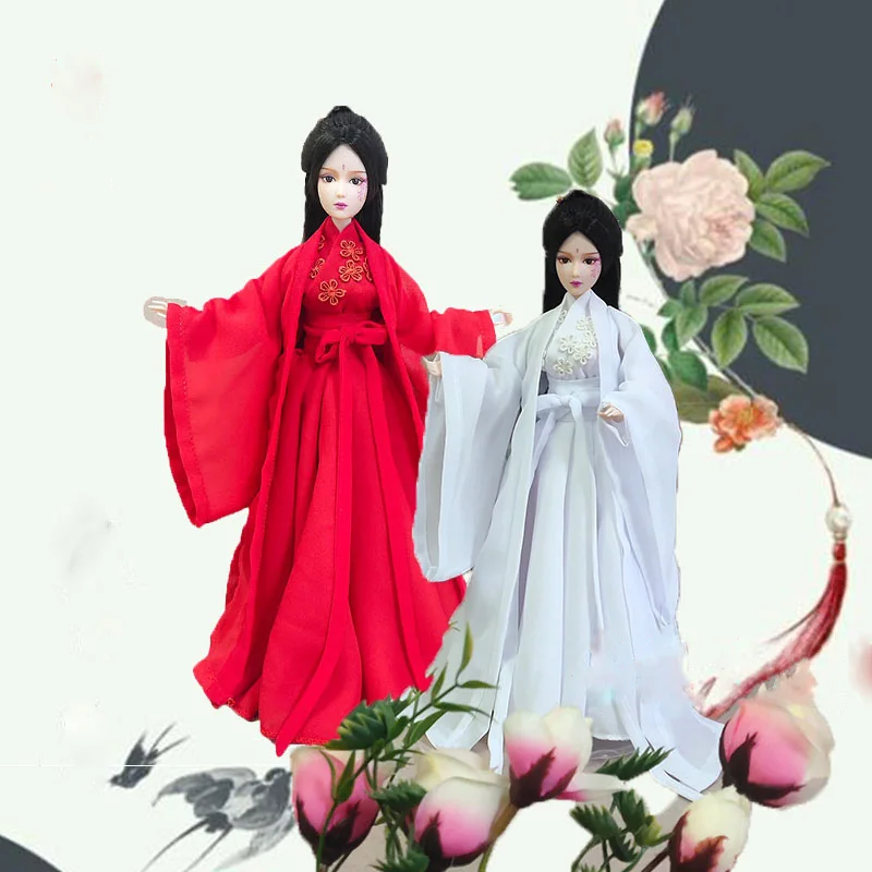 

1/6 Figure Doll OB27 30cm Barbi Blyth 1/4 1/3 BJD Clothes Ancient Costume Hanfu Dress Outfit For BJD/SD Girl or Boy Doll B0268
