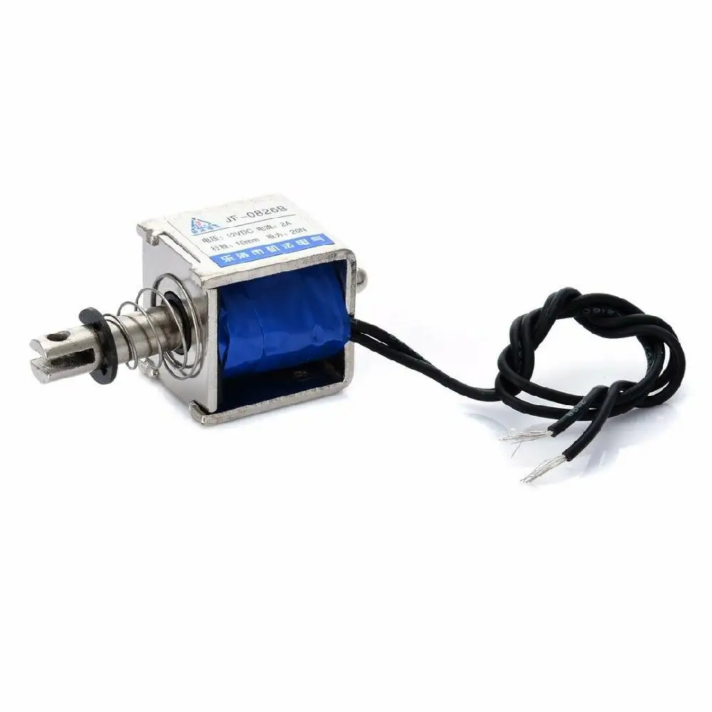 JF0826B 12 V/2A сброс 10 мм двухтактный линейный открытая рамка Электромагнит 20N