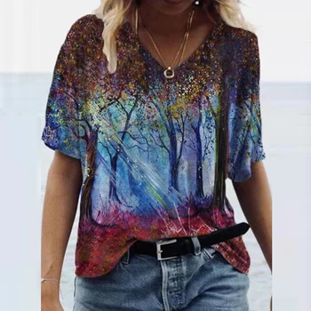 Vintage O Neck Spring Summer Blouses Shirts Fashion Short Sleeve Pullover Top Streetwear Elegant Floral