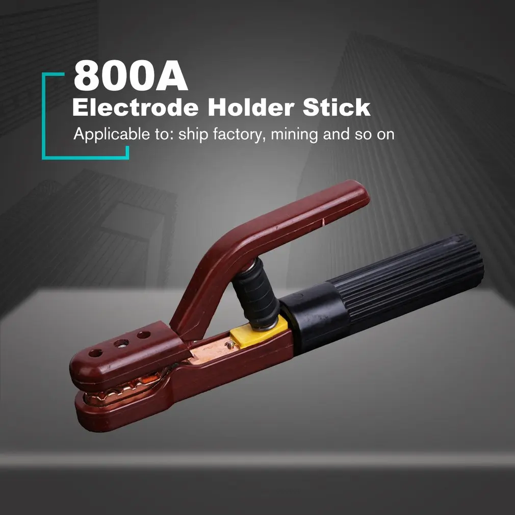 800A Electrode Holder Stick Welder Copper Welding Rod Mini Cable Welding Clamps Stinger Clamp Tool Heat Resistant
