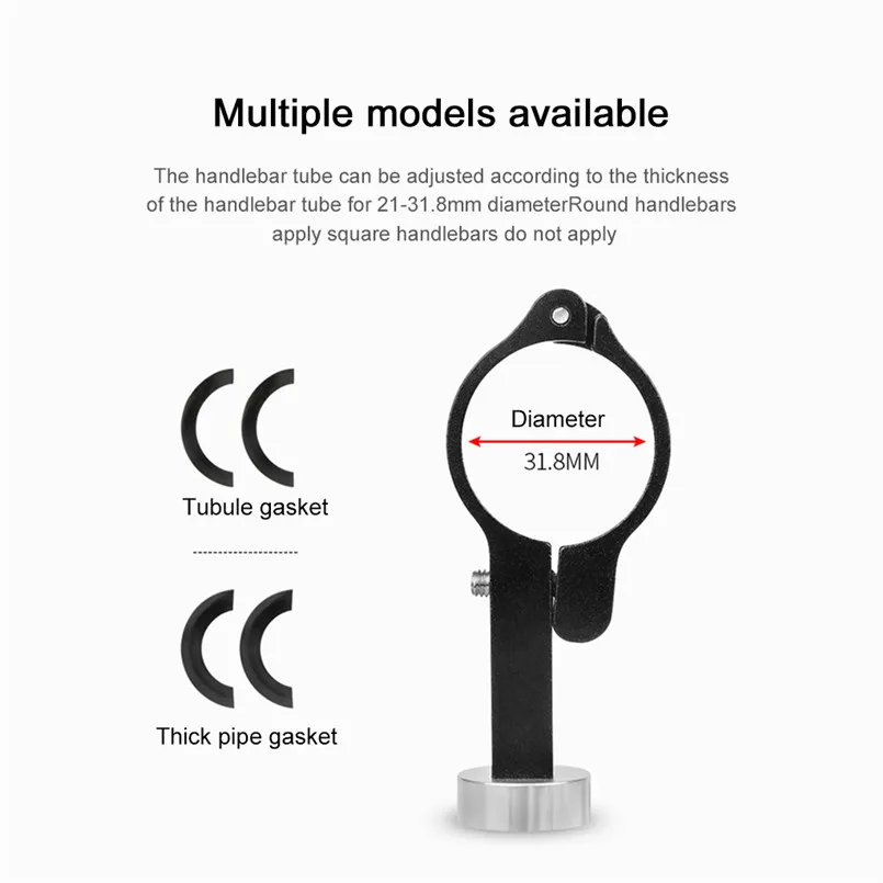 Bicycle Phone Mount Aluminum Bike Phone Holder Shockproof Fixing Bracket 8.5×8×5.5cm Bike Phone Holder 40DEC050212