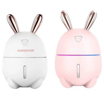 

300ML Air Humidifier Cute Rabbit Ultra-Silent USB Aroma Essential Oil Diffuser Office Car Humidificador Air Purifier Mist Maker