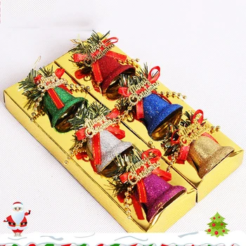 

12pcs christmas decorations for home Christmas tree pendant plastic bell ball колокольчик adornos de navidad мини колокольчик