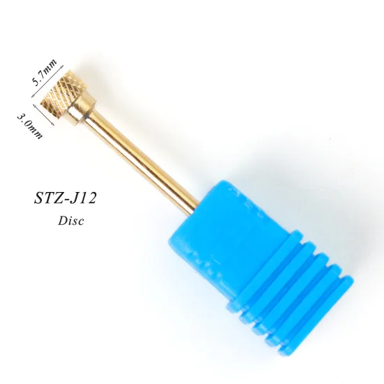 STZ 20 видов золотистого сверла для ногтей твердосплавное сверло для маникюра сверло для ногтей фрезы для фрезы Электрический станок инструмент для педикюра файл STZ-J - Цвет: STZ-J12