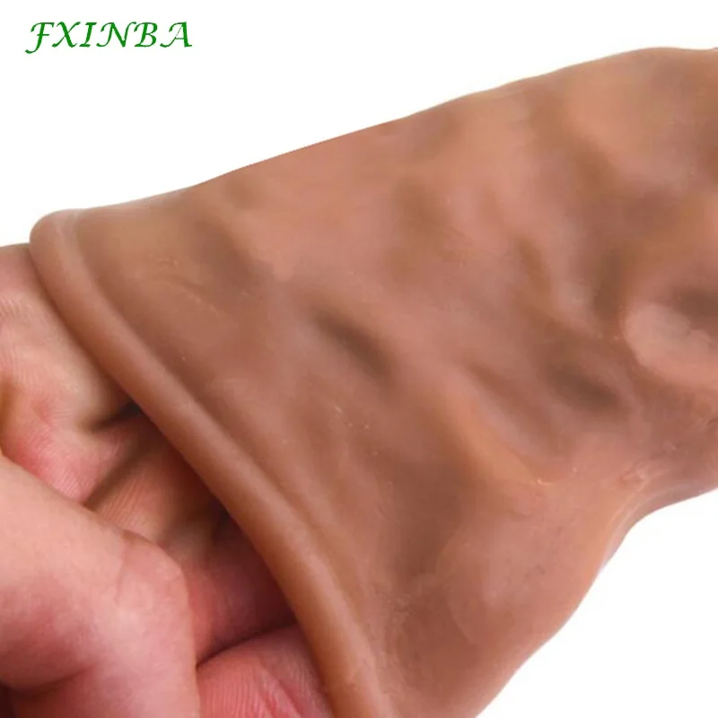 Реалистичный удлинитель для пениса FXINBA 14/16/18/20 см насадка на пенис увеличитель