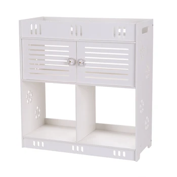 

(40 x 18 x 43)cm Non-Perforated PVC Bathroom Wash Cabinet with Three Layers and Two Doors