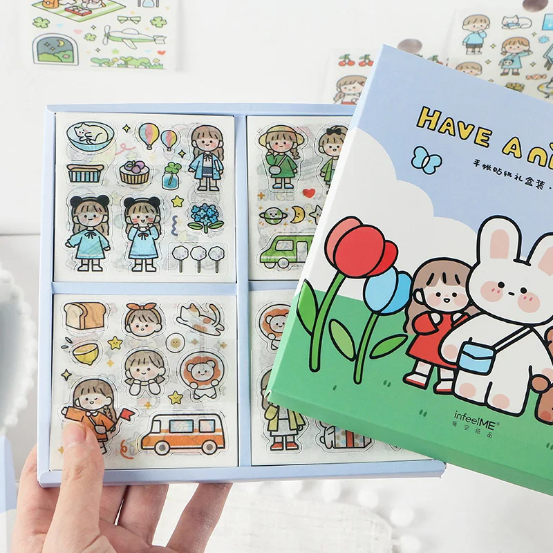 Yisuremia 100 шт. Kawaii Кролик декоративные наклейки Набор сделай сам для дневник