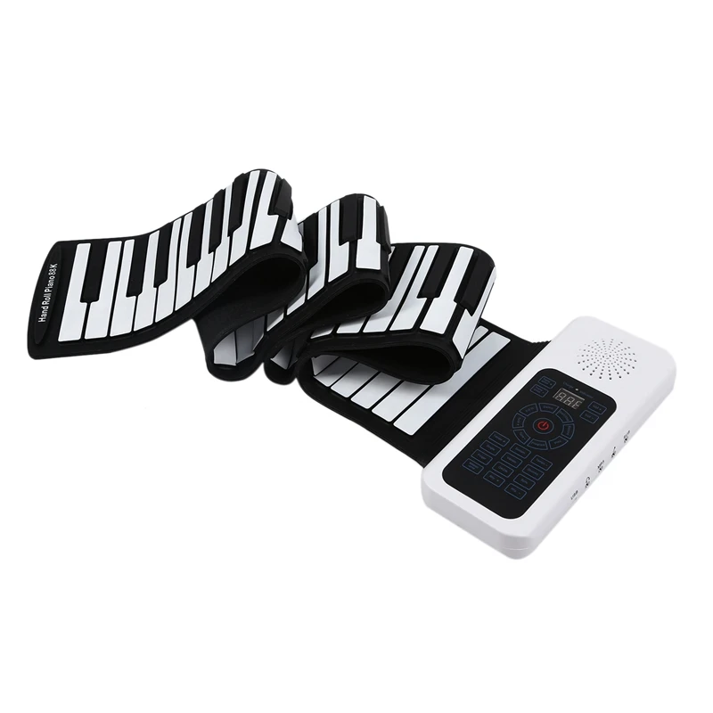 Upgraded 88 Keys Universal Flexible Roll Up Soft Electronic Keyboard Piano for Guitar Players