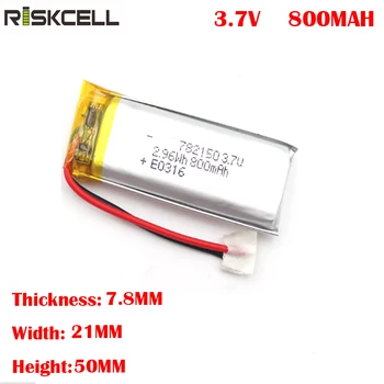 

782150 Li-Polymer Li Ion Li-ion Lipo 800mAh 3.7v 7.8mm Thick Lithium Polymer Battery