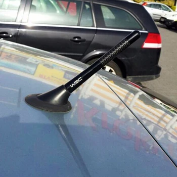 

Car Roof Mast Whip Stereo Radio FM/AM Signal Amplified Antenna WRC WOLF Carbon Fiber Short Antenna Radio Antenna 12cm