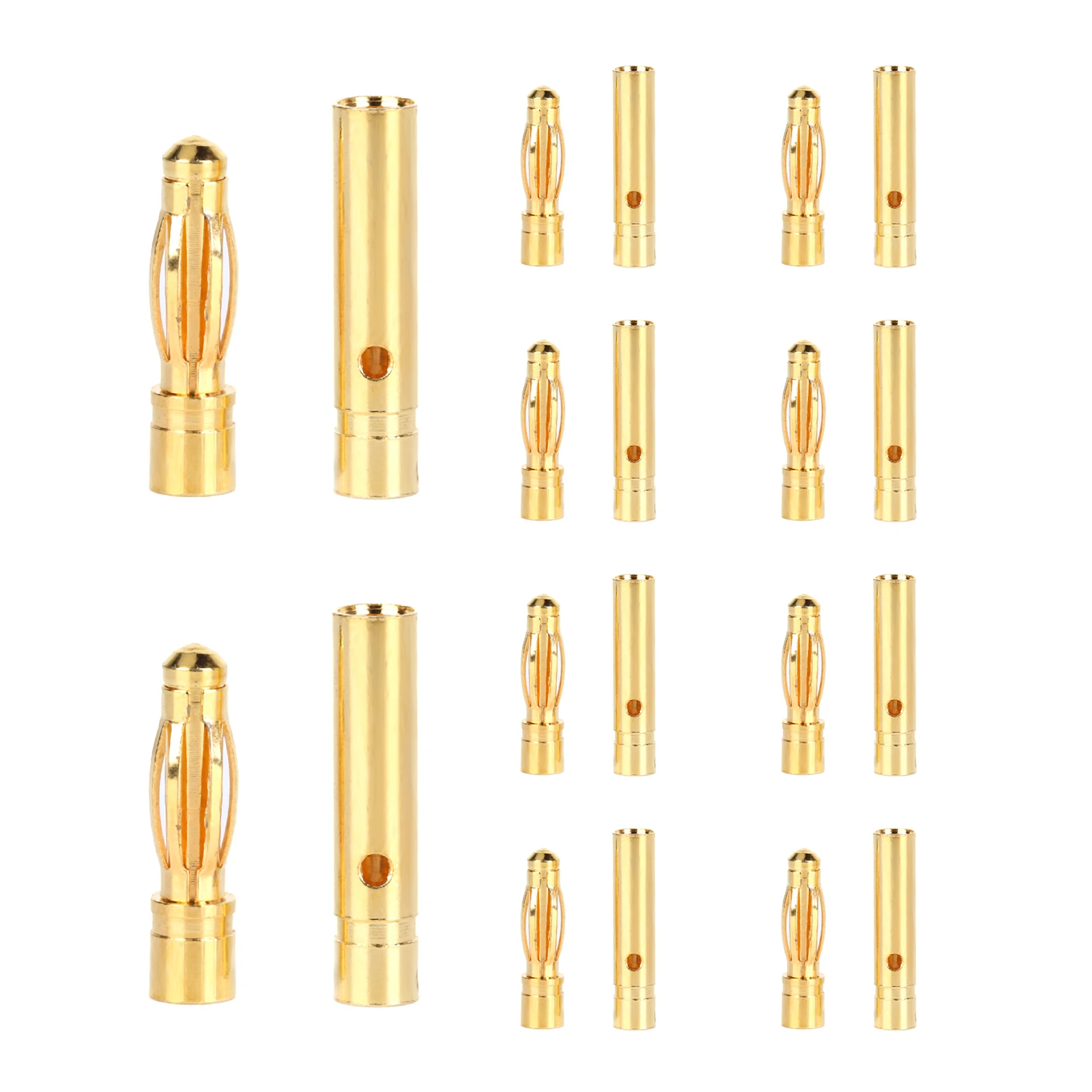 

10 Pairs/Lot 4.0mm Female Male Gold Bullet Banana Terminals Connectors For RC Battery Motor Accessories