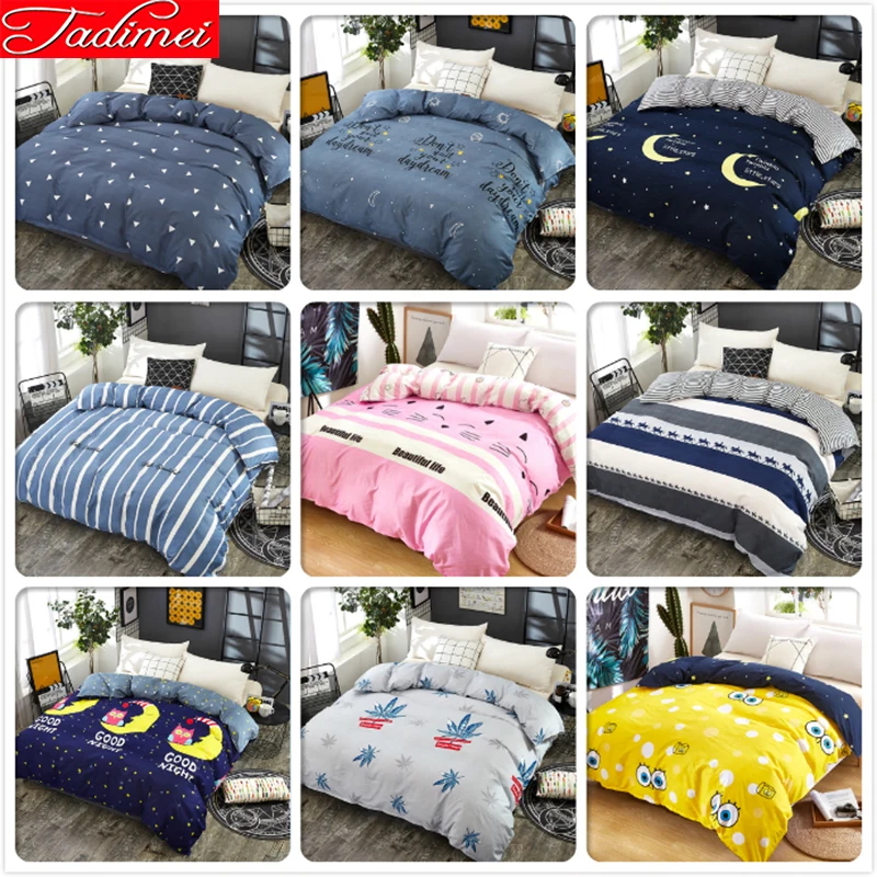 

Adult Kids Soft Cotton 1 piece Duvet Cover 150x200 180x220 200x230 220x240 Quilt Comforter Bedding Bag High Quality Single Size
