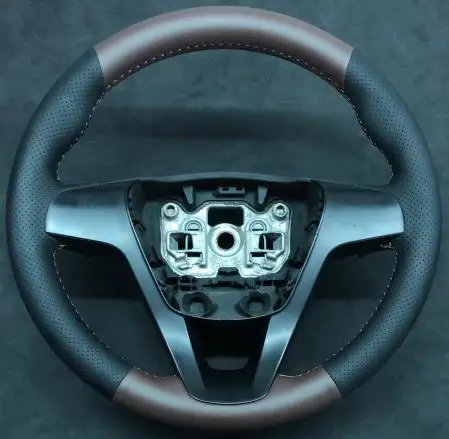 Оплетка на руль для Lada Granta- Priora 2 2013- Kalina 2 чехол на руль funda volante - Название цвета: Brown stitch