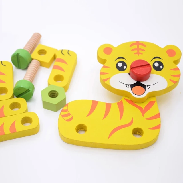 2Pcs Take Apart Toy Animal Disassemble Block DIY Building Kits Gift Interactive Education Toy with Nuts Kids Favorite 2