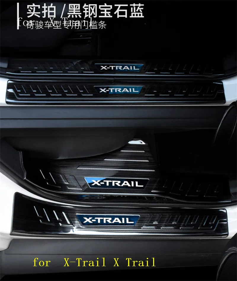 Автомобильные наклейки защита для порога двери Nissan Rogue X Trail 2014 2019 T32 Стайлинг