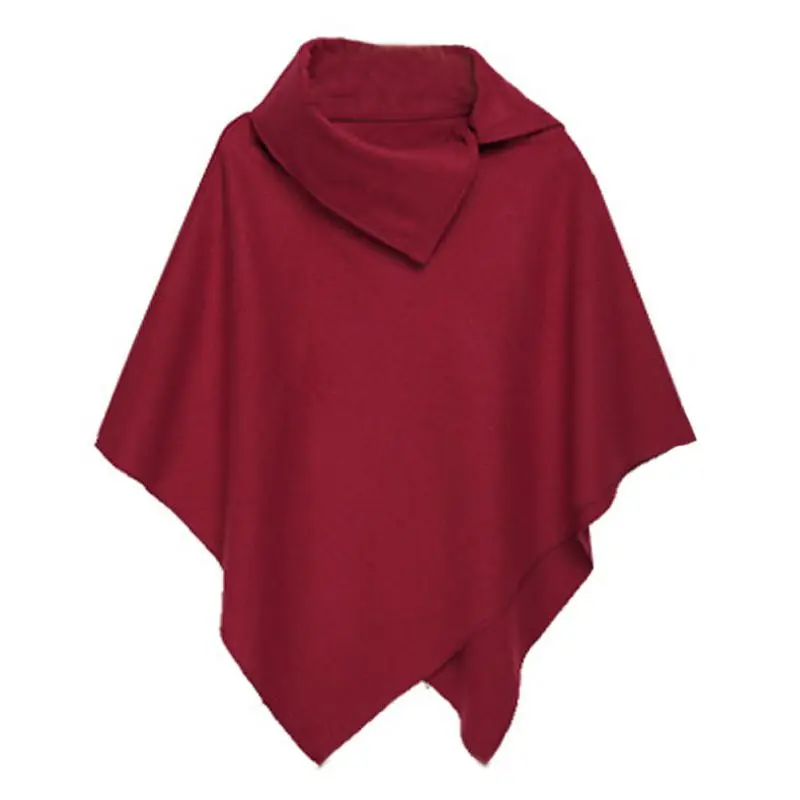 wine red Женский свитер, накидка, пальто, плащ, топы, куртки, свитер, Женский пуловер с неровным подолом, вязанные кофточки, Свитера больших размеров - Color: wine red