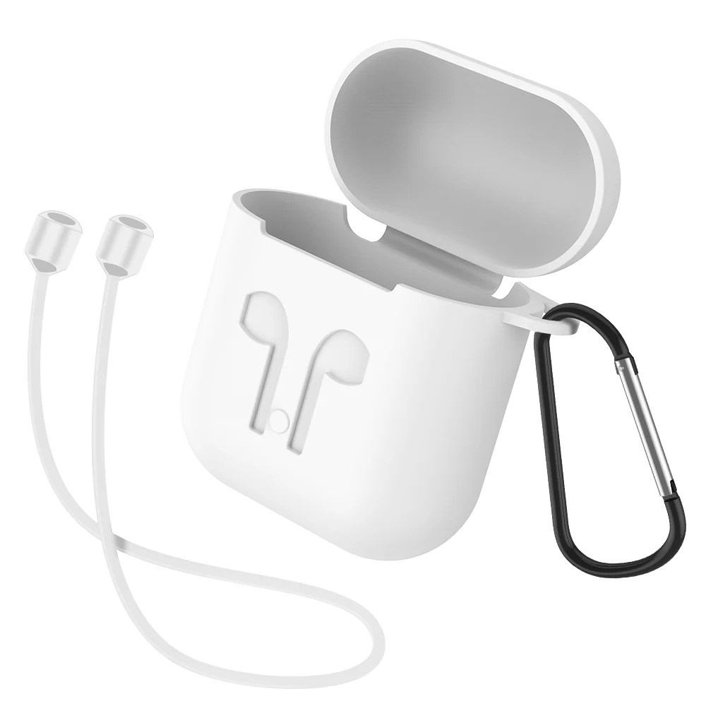 Мягкий силиконовый чехол для apple airpods водонепроницаемый чехол для наушников air pods подходит для tws i12 tws i900 i200 наушники - Цвет: Белый