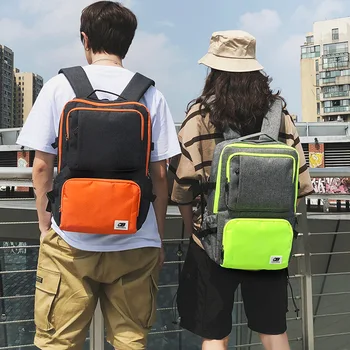 

Fashionable Youth Sports Unisex Backpack New Casual Contrast Color Backpack Large-capacity Schoolbag for Outdoor Travel