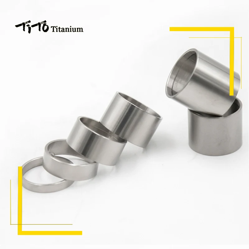 Bicycle Spacer TiTo Titanium Alloy Bicycle Washer Frame Head Tube Front Fork Handlebar Height Raising Spacer 5/10/15/20/25/30mm bike Accessories