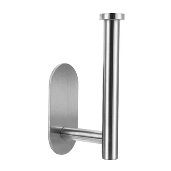 

Durable Rust Proof Stainless Steel Toilet Paper Bathroom Easy Mount Hotel Supplies Seamless No Drilling Self Adhesive Wall Mount