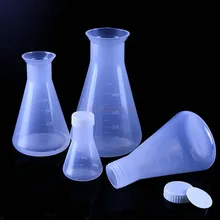 

Chemistry Teaching Supplies Plastic Conical Flask Erlenmeyer Flask Conical Flask Wide Mouth Plastic Shake Flask Bottle with Cap
