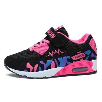 

2020 Children Shoes For Girls Sneakers Breathable Elastic Air Cushion Casual Shoes Fashion Kids Sneakers Girl Sport Shoes 18011