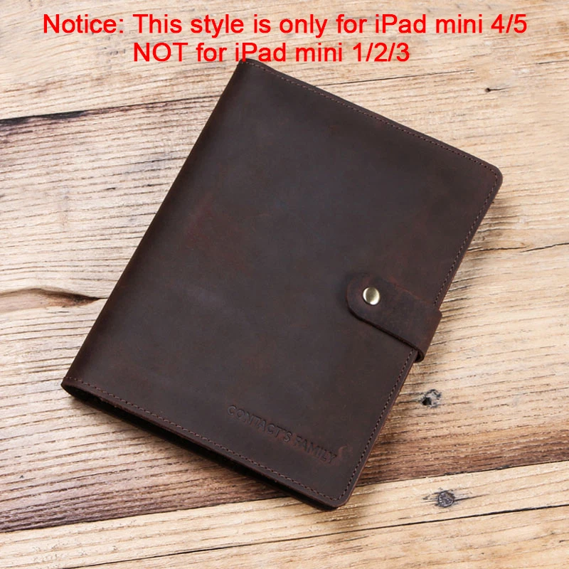 Чехол для iPad Mini 4, чехол, масляный нубук, кожа PE, задняя крышка-подставка для iPad Mini 5, чехол, Funda с отделениями для карт, держатель для карандашей - Цвет: For iPadmini coffee7