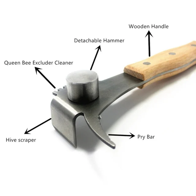 Méhészeti Méhkate Szerszámok J Típusú Fa Fogantyúval Vágott Mézkés Termék Méhkaskaparó Méhészkészletekhez - Image 5