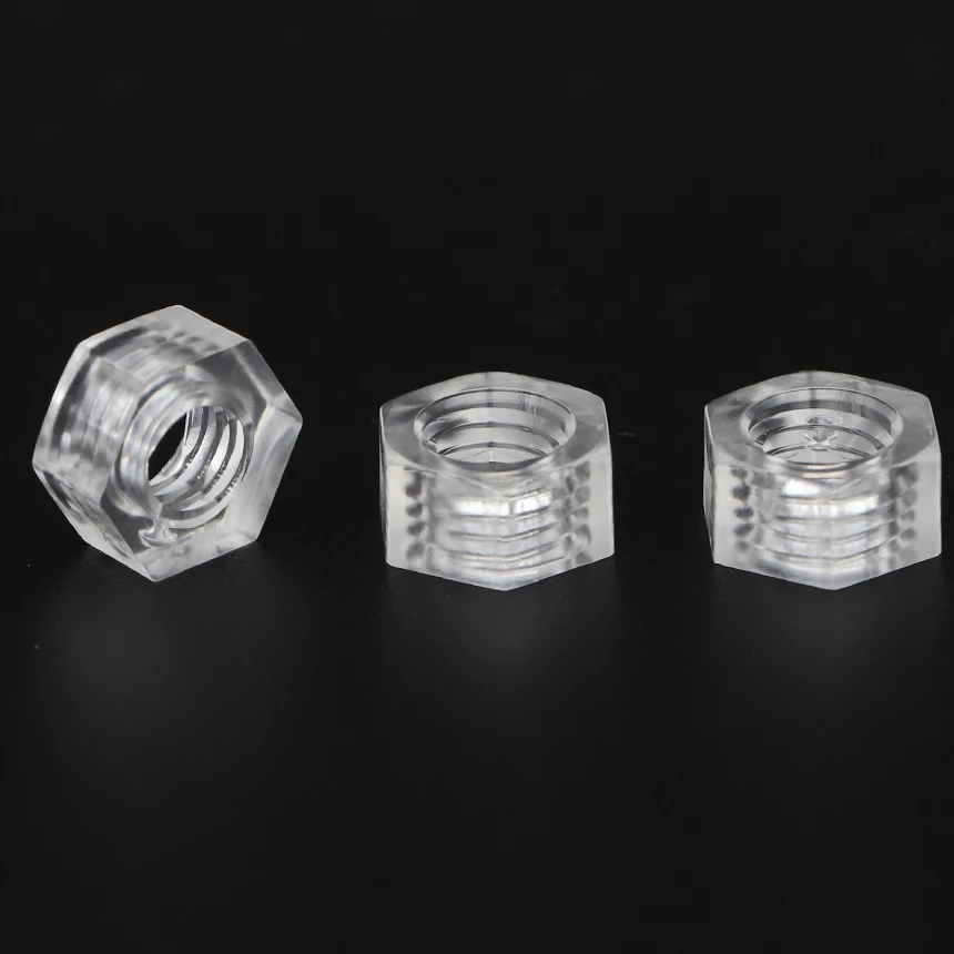 Details about   M3 M4 M5 M6 Metric Clear Acrylic Plastic Hexagon Full Nuts Hex Flat Nuts DIN 934 