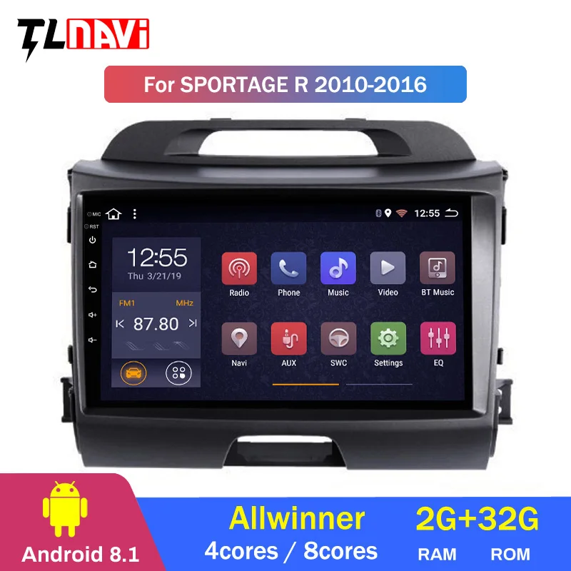 Excellent Android 8.1 Octa 8 core car dvd for KIA sportage R 2011 2012 2013 2014 2015 headunit gps navigation car multimedia player 1