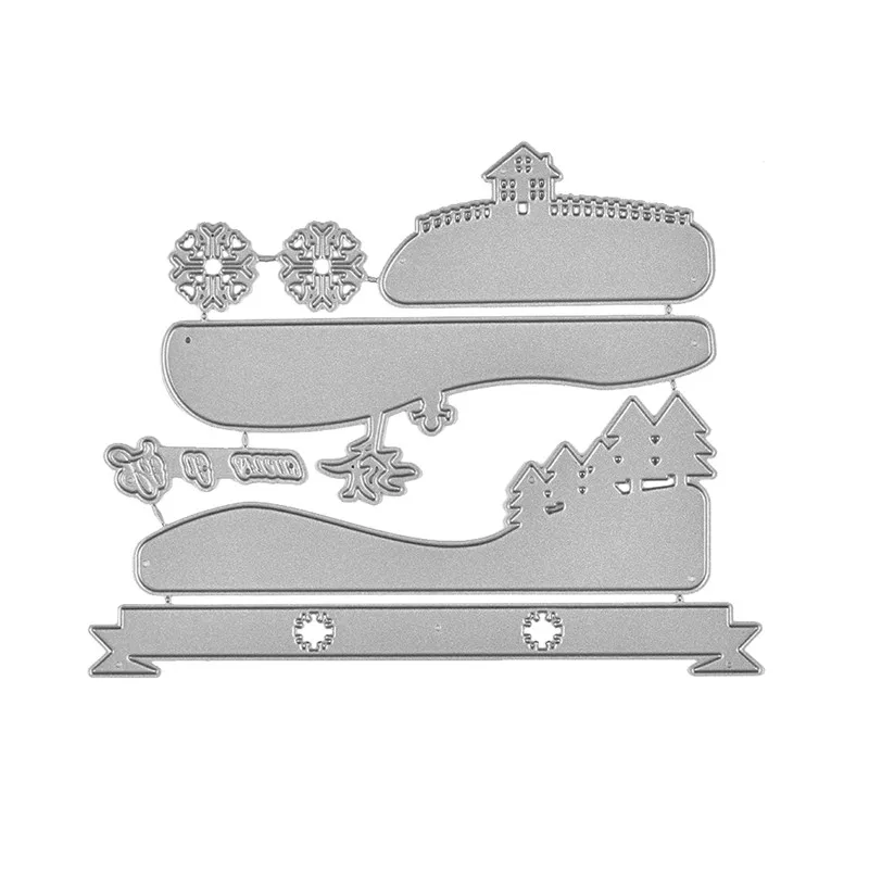 

YaMinSanNiO Tree Dies House Metal Cutting Dies New 2019 for Card Making Scrapbooking Diecut Embossing Stencil Scenery Template