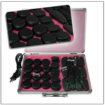 

Tontin Body Massage Hot Stone Tool Stone 220V / 110V Heating Box Relieve Stress Back Pain Health Care 34pcs/set