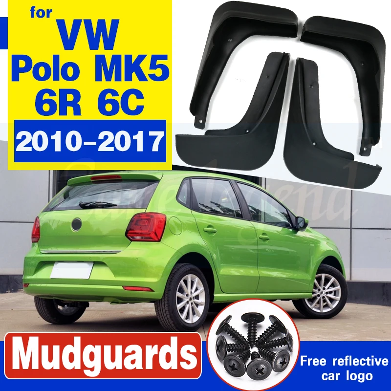 Брызговики для Volkswagen VW Polo 6R 6C 2017 ~ 2010 брызговики щитки от грязи аксессуары 2016 2015 2014