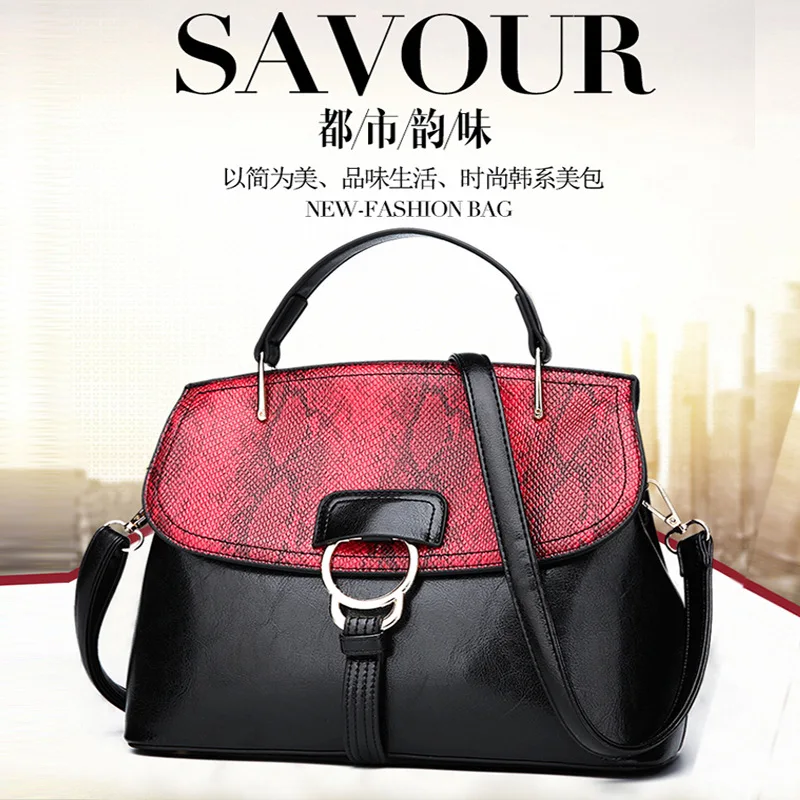 

2019 Fashion she wen bao WOMEN'S Bag Going to Work Shopping All-match Bag Shoulder Handbag Fashion Western Style